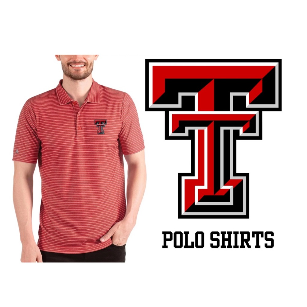 Texas Tech Red Raiders NCAA Antigua Polo Shirts NEW with Tags licensed product